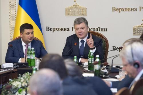 Petro Poroschenko mit Wolodymyr Hrojsman